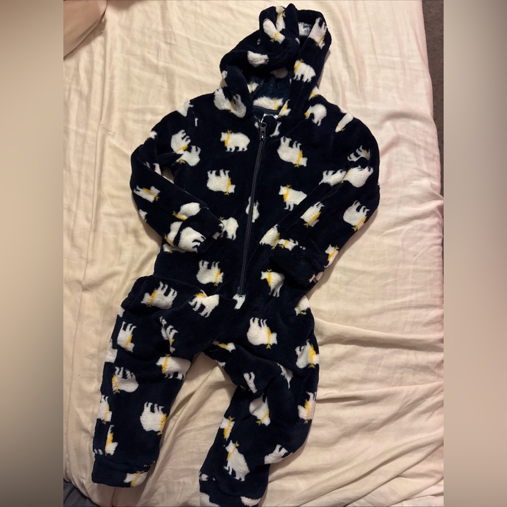 Dip Navy and White Fleece Onesie